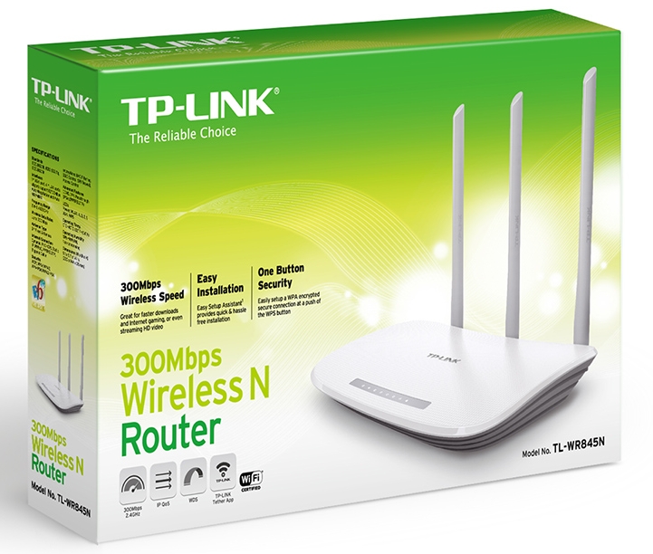 Беспроводной маршрутизатор TP-Link TL-WR845N 300M Wireless N Router (3-Antenna) (6304755)