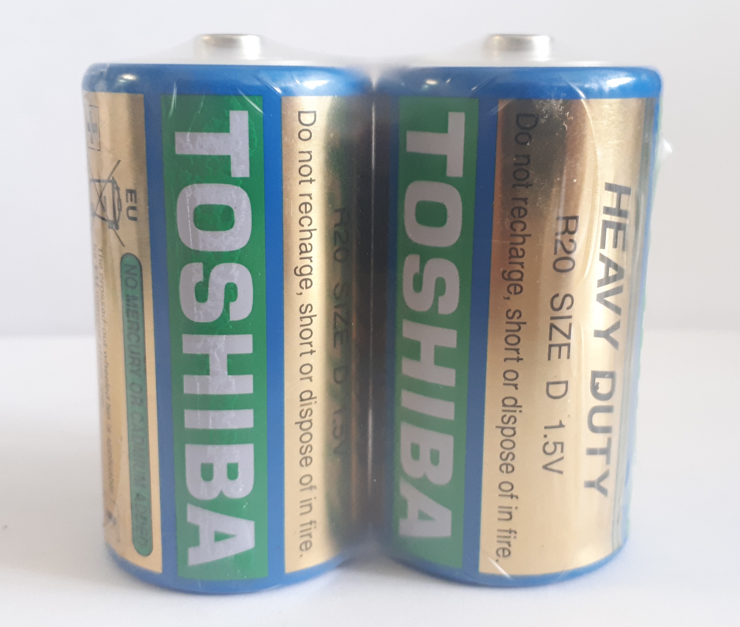 Батарейка TOSHIBA R20 коробка 1x2 шт.