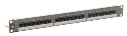 Патч-панель 24xRJ45, PowerCat 5e, неекранована 1U Графіт. Кольору, MOLEX
