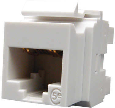 Модуль Keystone 1xRJ45 (WE8W), UTP, 568A / B, PowerCat 5e, стандартний, білий, MOLEX