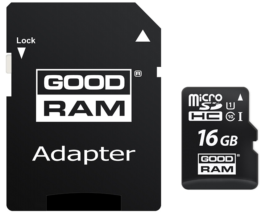 Картка пам'ятi GOODRAM microSDHC 16GB Class 10 UHS I + ad