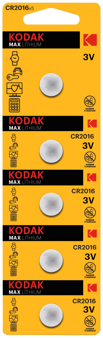 Батарейка KODAK Ultra lit. CR2016 1х5 шт. відривні