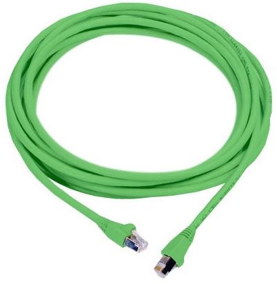 Комутаційний шнур екранований (F/UTP) PowerCat категорії 5e, RJ45, 568A/B, багатожильні провідники, оболонка з малодимного безгалогенного матеріалу (LS0H), 1 метр, зелений, MOLEX