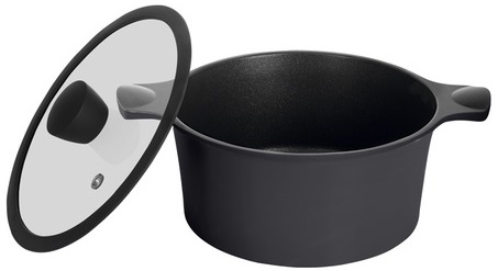 Каструля RINGEL Zitrone Black 24x12 см (4.2л) кришкою (RG-2108-24/1 BL-R)