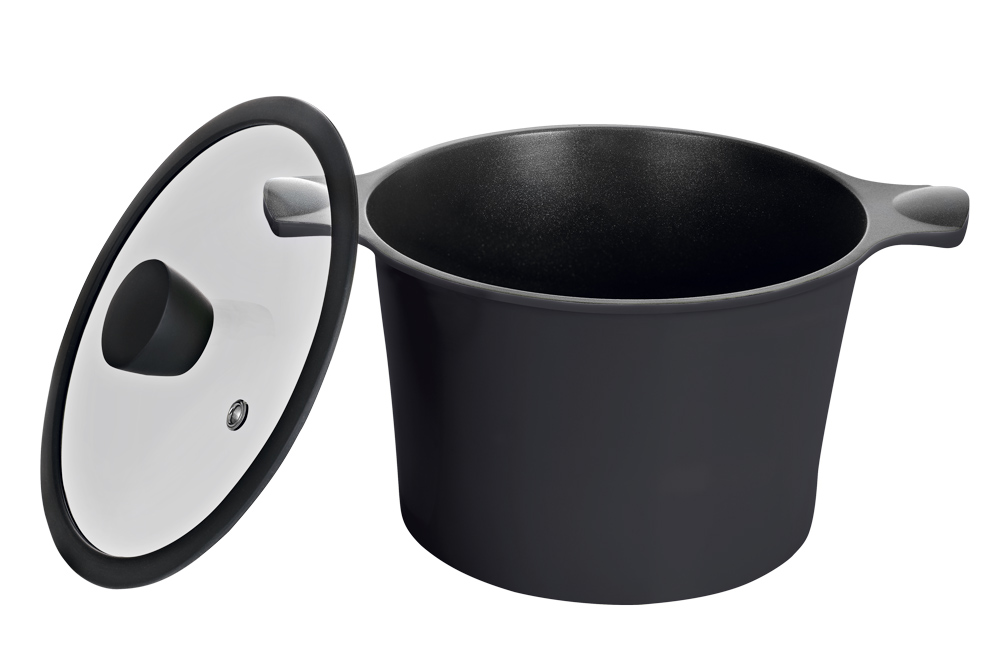 Каструля RINGEL Zitrone Black 24x16.2 см (5.8л) з кришкою (RG-2108-24/2 BL)