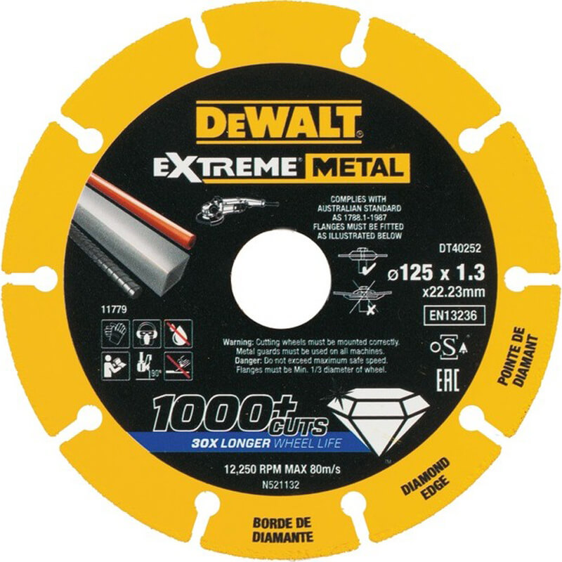 Диск алмазний по металу DeWalt DT40252, d = 125 мм.