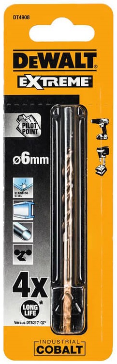 Свердло по металу DeWalt DT4908, d= 6 мм, L= 93 мм