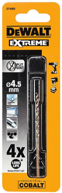 Свердло по металу DeWalt DT4905, d=4.5 мм, L= 80 мм