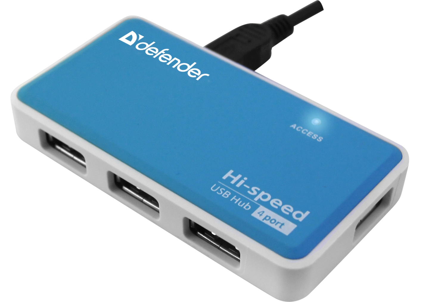 USB-хаб Defender Quadro Power+Adapter 4xUSB 2.0 220V (83503) (6054145)