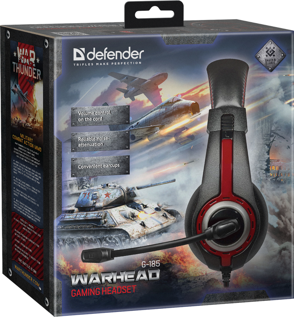 Гарнітура Defender Warhead G-185 Black+Red (64106) (6307916)