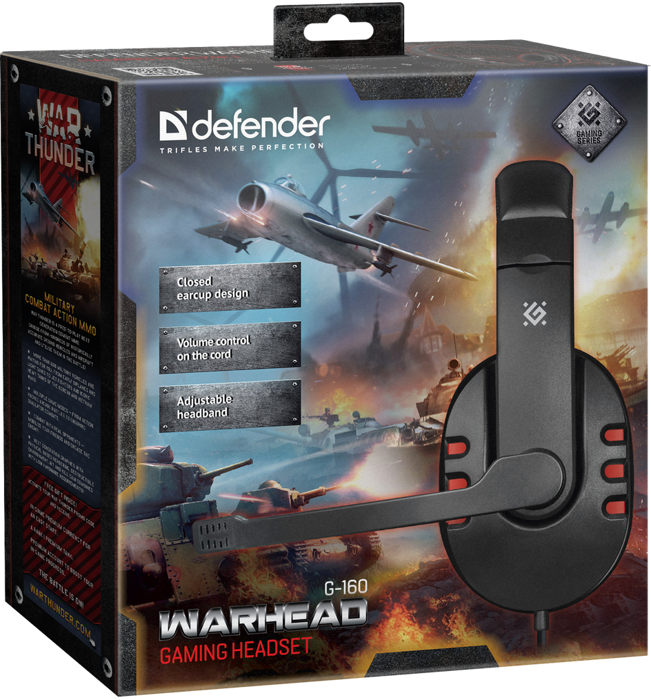 Гарнітура Defender Warhead G-160 Black (64113) (6243399)