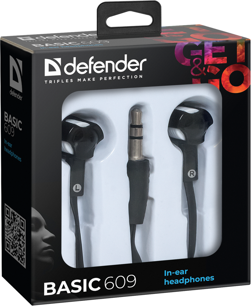 Навушники Defender Basic-609 Black/White (63609) (6232795)