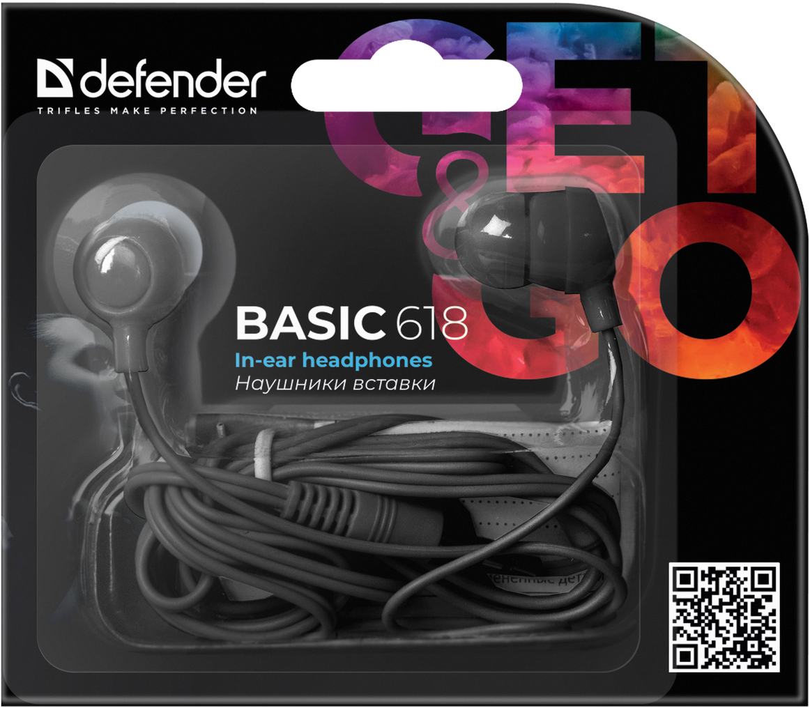 Навушники Defender 1 Basic-618 Black (63618) (6315355)