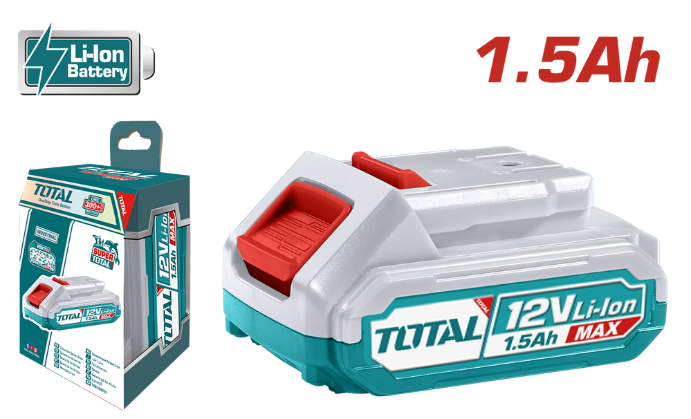 Акс.інстр TOTAL TBLI12151 Li-ion акум. для шуруповертів 12В, 1.5Аг