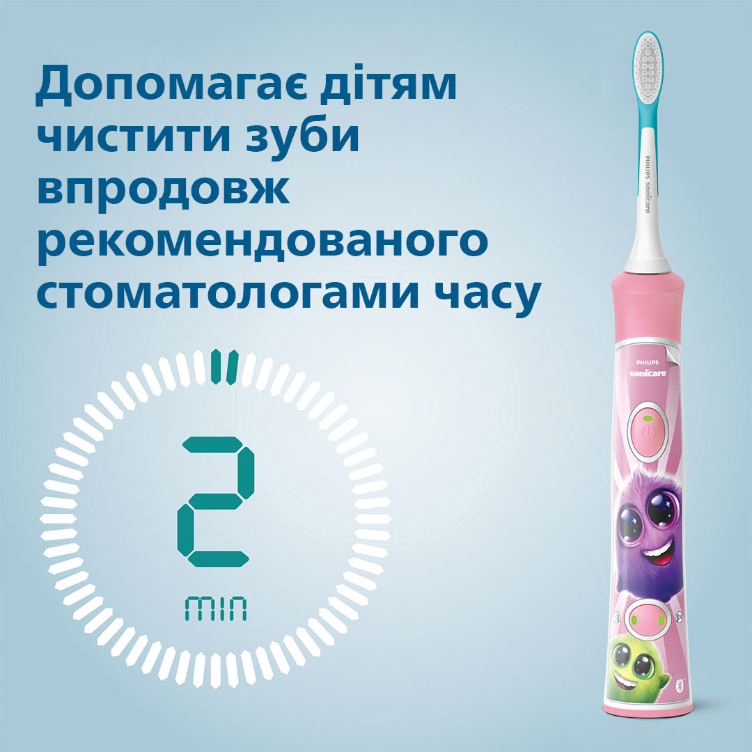 Зубна електрощітка PHILIPS HX6352/42 Kids Smart Pink