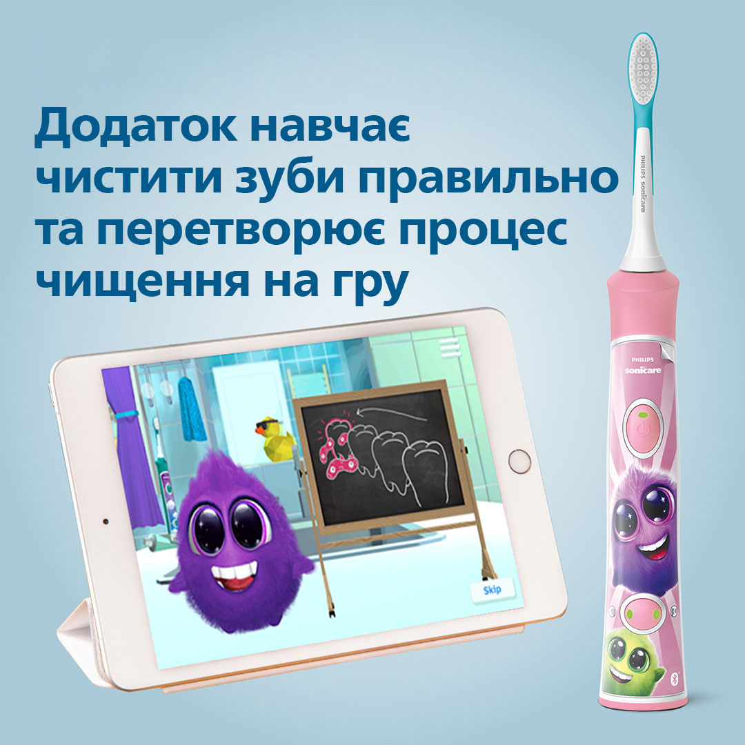 Зубна електрощітка PHILIPS HX6352/42 Kids Smart Pink