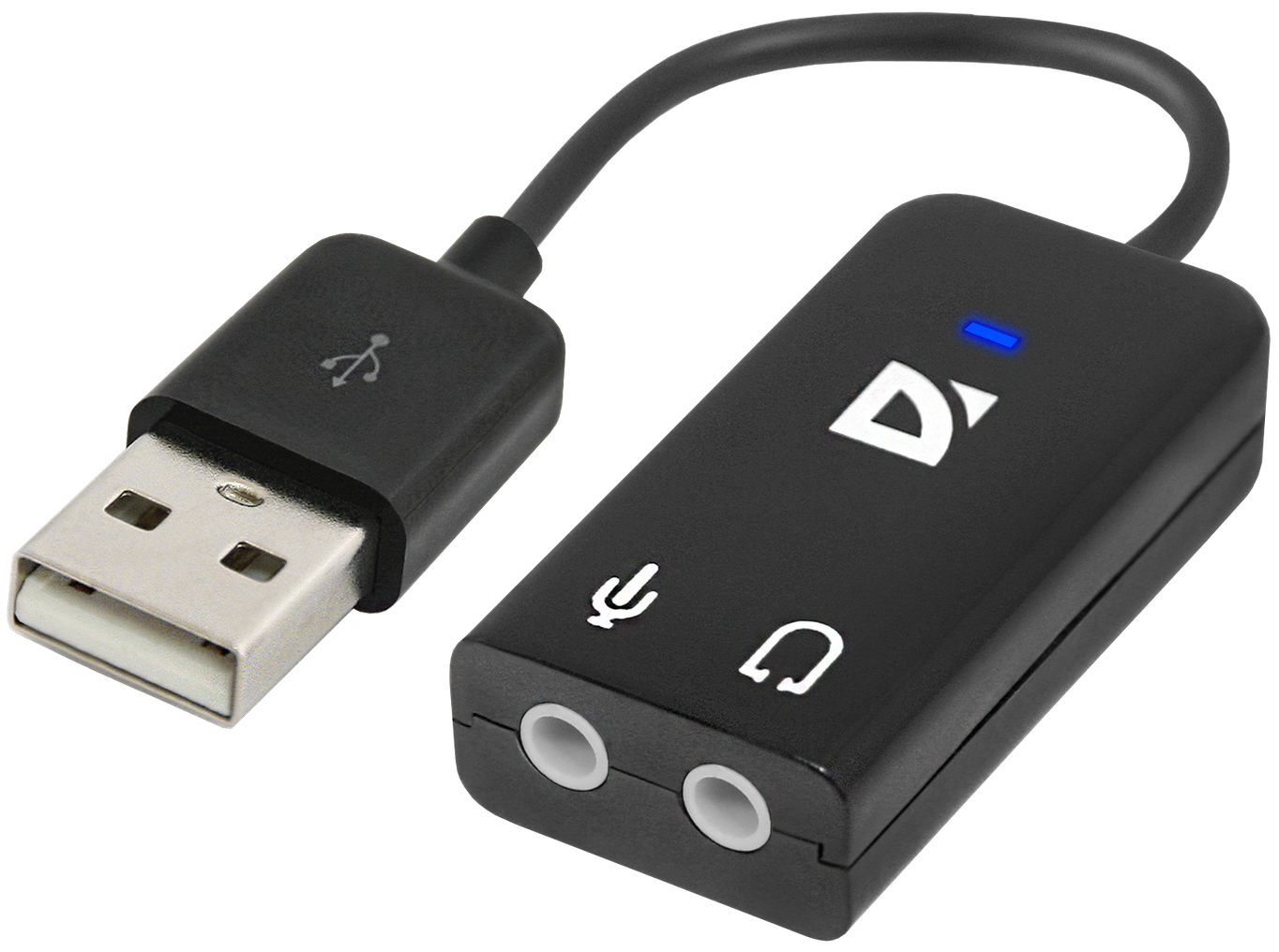 Кабель DEFENDER Audio USB 2х3.5мм перехідник