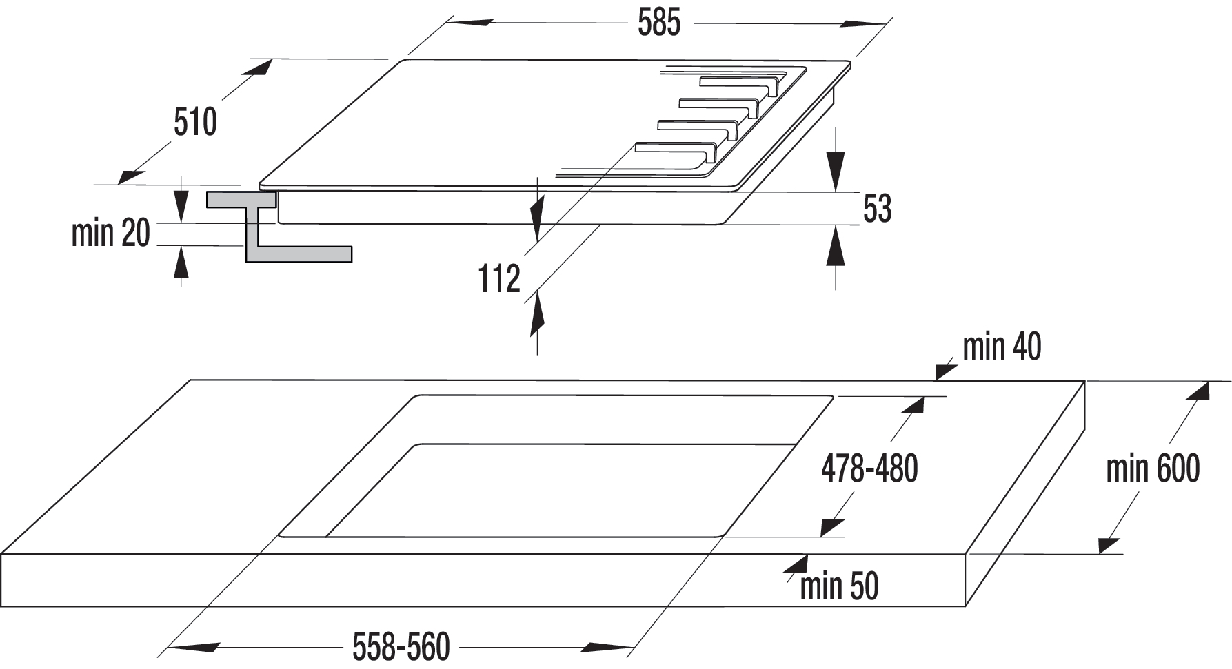 Вбуд. поверхня GORENJE GTW 642 SYW (BG6IB-G0B)