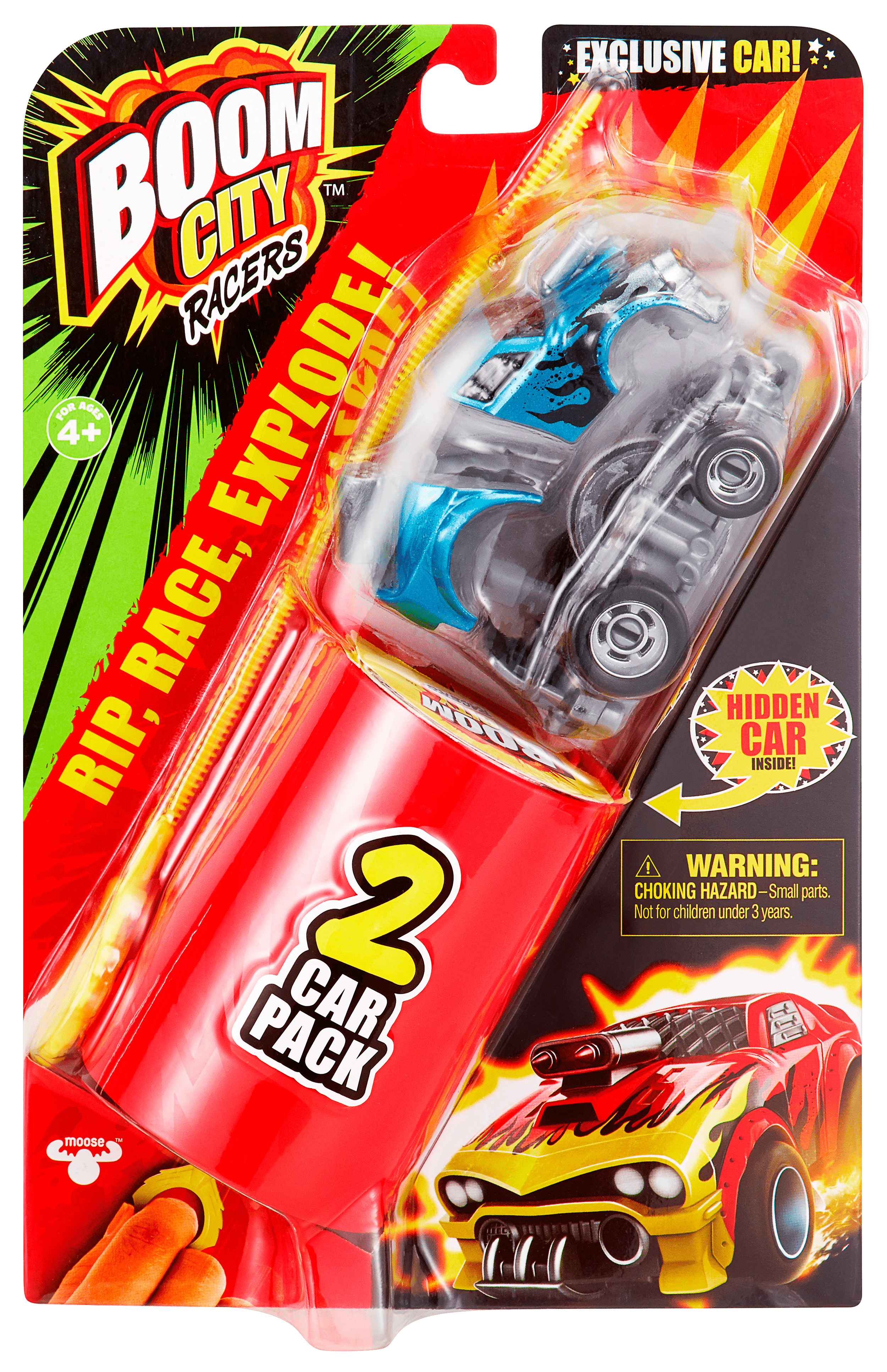 Ігровий набір Boom City Racers - FIRE IT UP! Машинки з пусковим пристроєм - 2 шт.