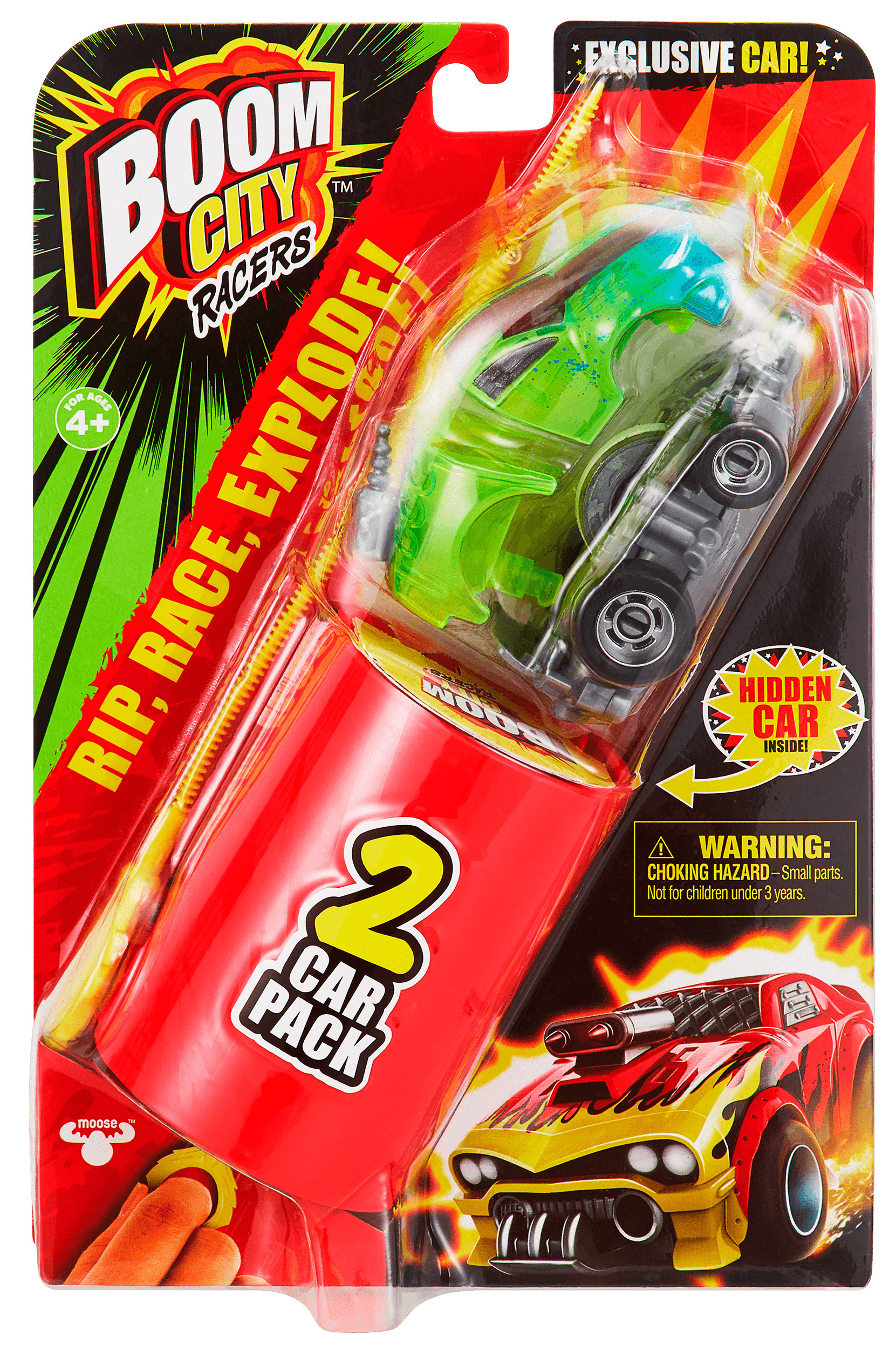 Ігровий набір Boom City Racers - HOT MAMALE! Машинки з пусковим пристроєм - 2 шт.