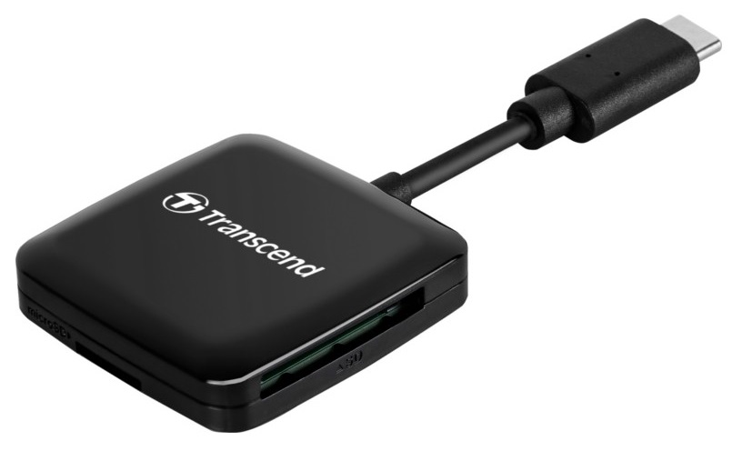 Кардридер TRANSCEND USB 3.2 Gen 1 Type-C SD/microSD Black
