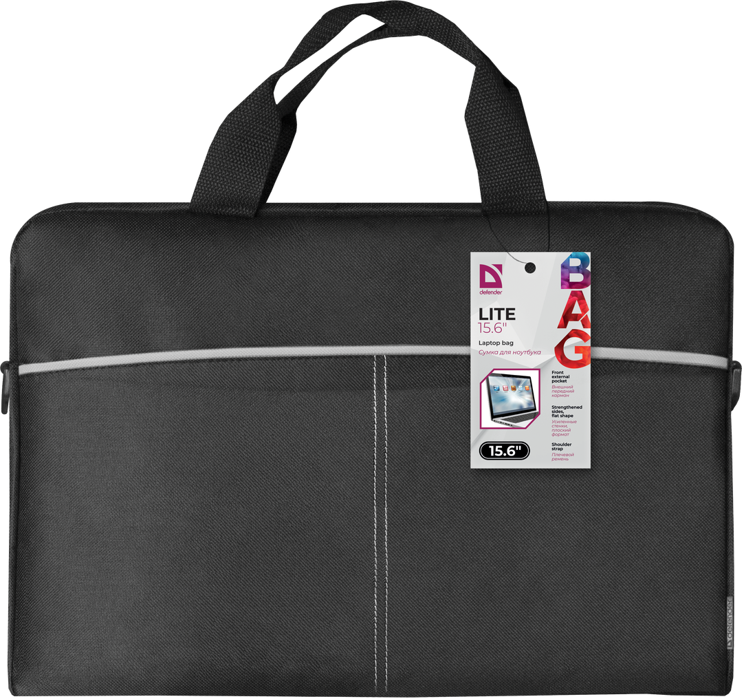 IT cумки DEFENDER (26086) Lite 15.6" чорний + сірий, карман