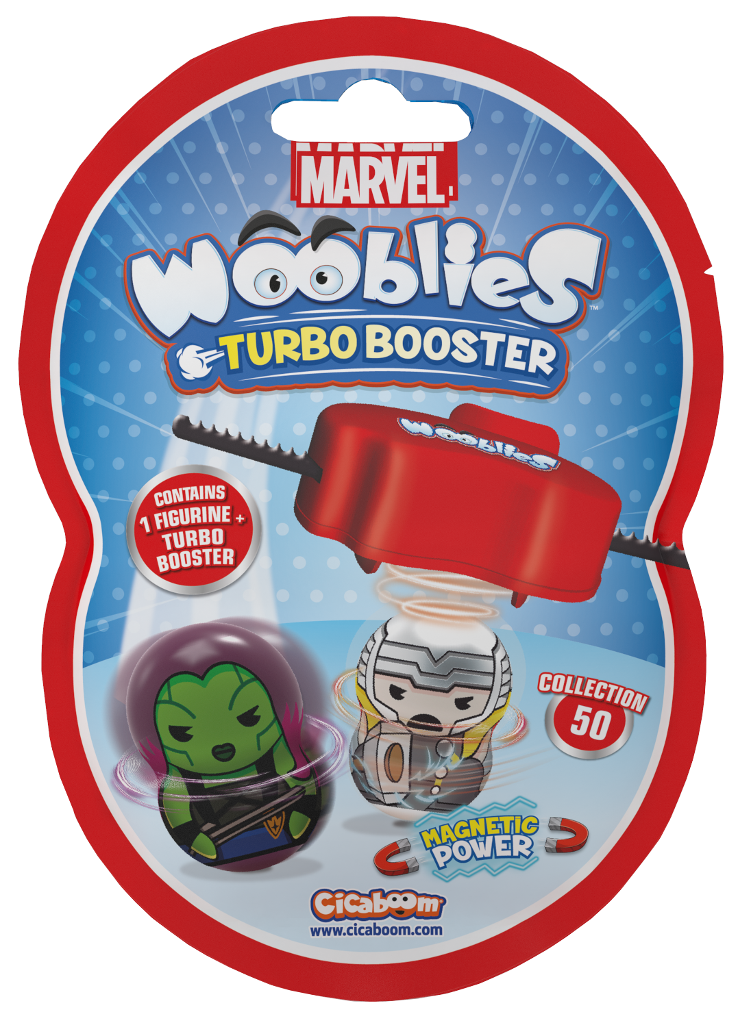 Ігровий набір Marvel Wooblies Магнітна фігурка з пусковим пристроєм в пакеті
