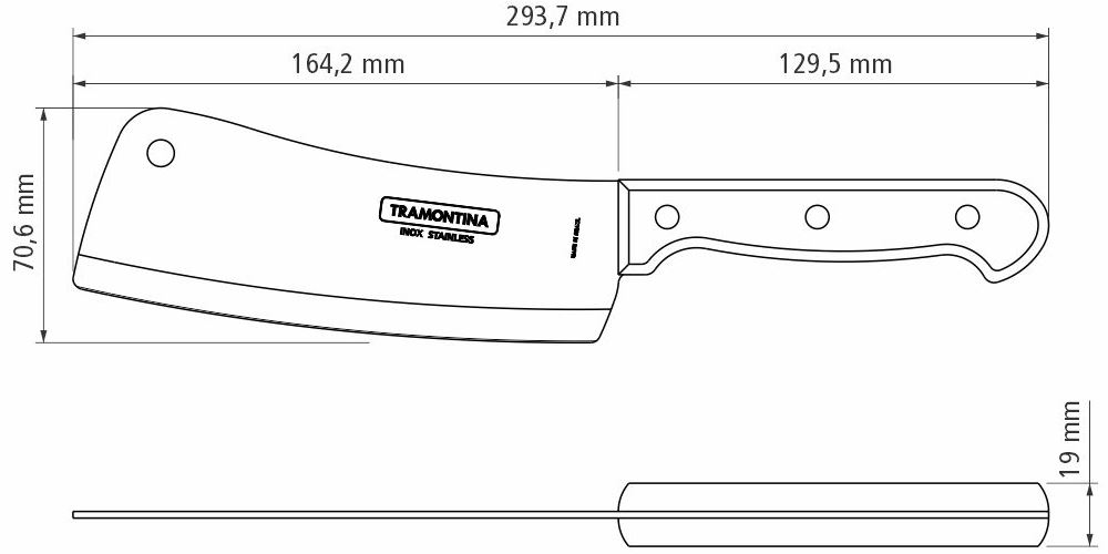 Ніж TRAMONTINA POLYWOOD Різак /15 см кухарський (чер.дер) інд.уп (21134/176)