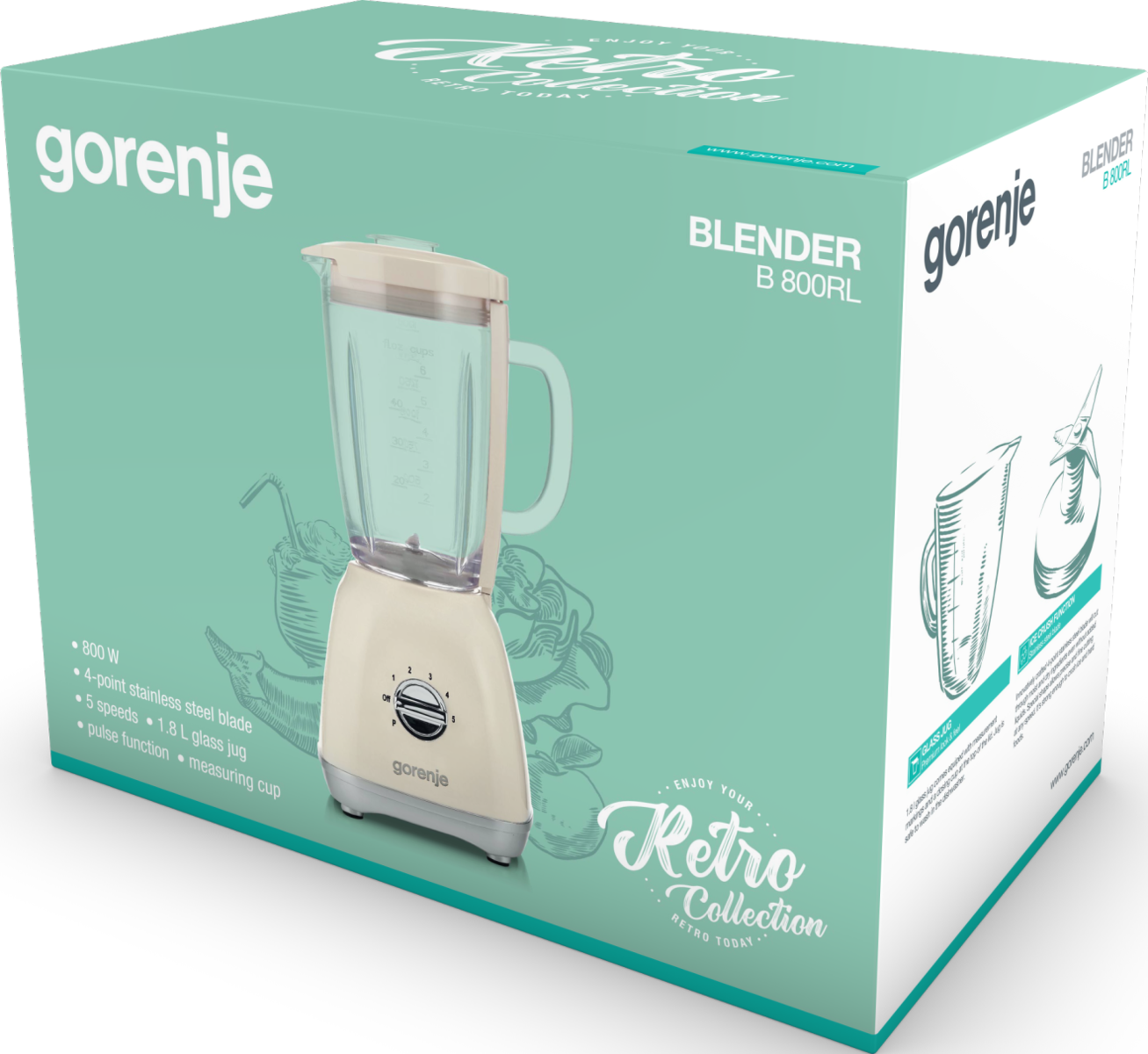 Блендер стаціонарний GORENJE B 800 RL