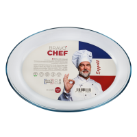 Форма с / к BRAVO CHEF форма склянна овал. 35х24х6см (BC-346B / FR) (1416198)