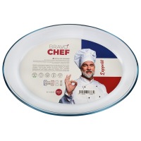 Форма с / к BRAVO CHEF форма склянна овал. 35х24х6см (BC-347B / FR) (1415855)