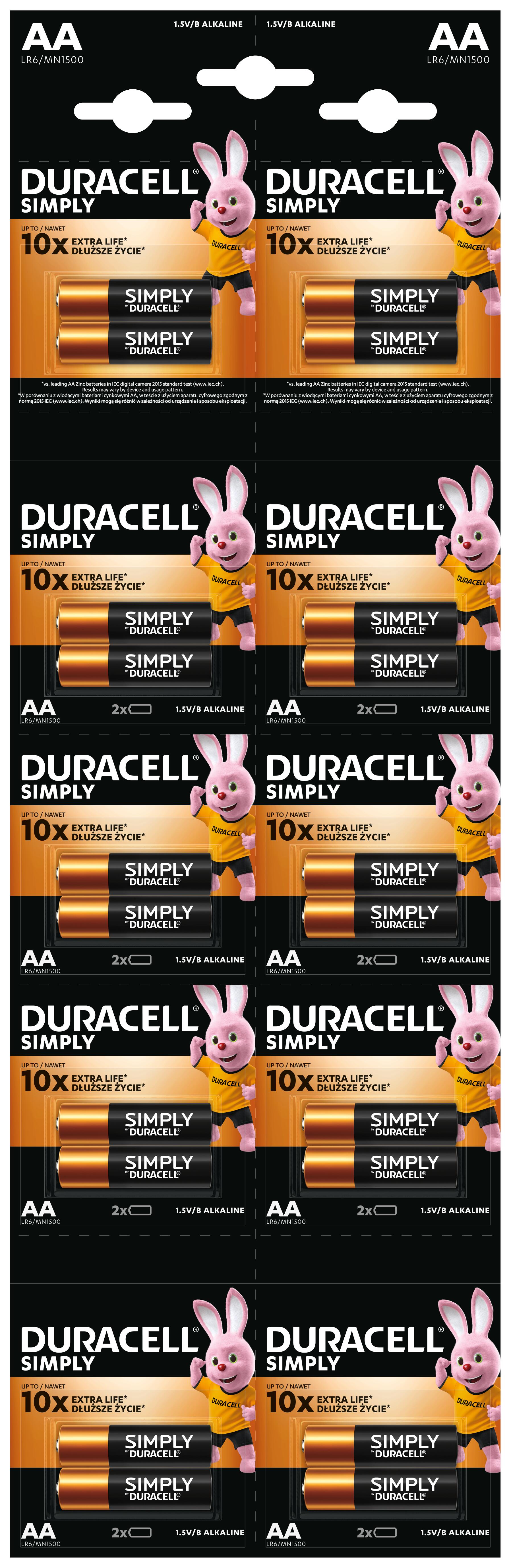 Батарейка DURACELL LR06 MN1500 уп. 1х2 шт. відривна (плакат 2х10)