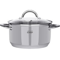 Каструля BRAVO CHEF 22 см (4.35 л) з кришкою (BC-2001-22) (1416221)