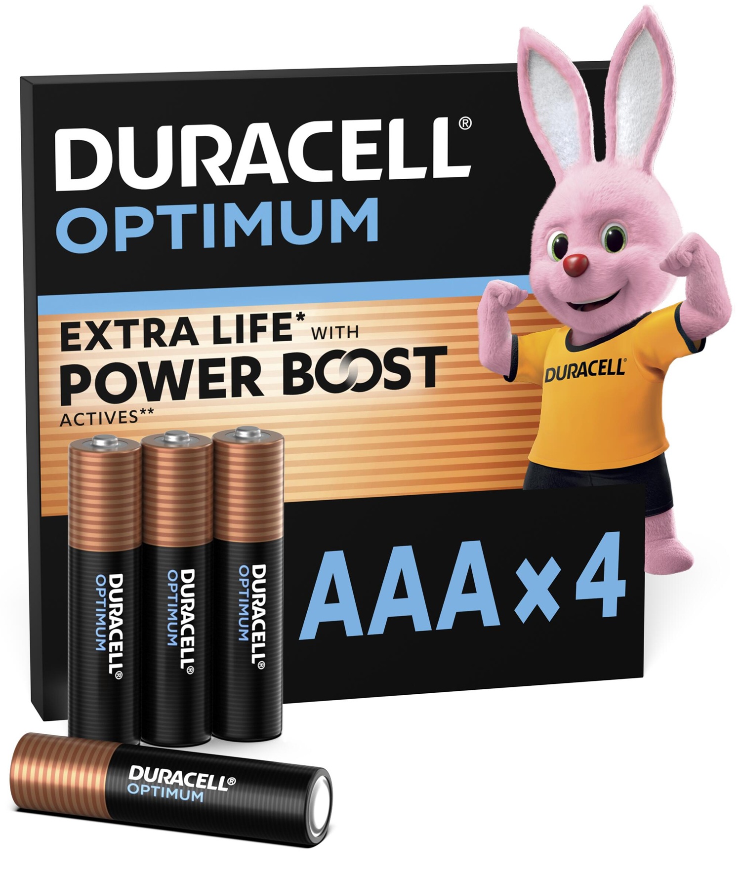 Батарейка DURACELL LR03 KPD 04*10 Optimum уп. 1x4 шт.