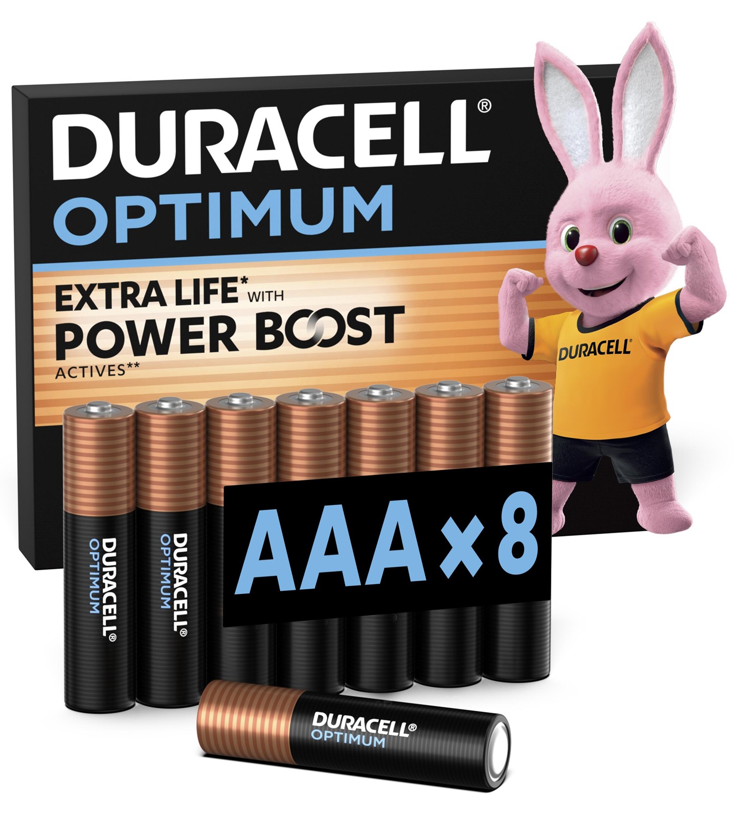 Батарейка DURACELL LR03 KPD 08*10 Optimum уп. 1x8 шт.