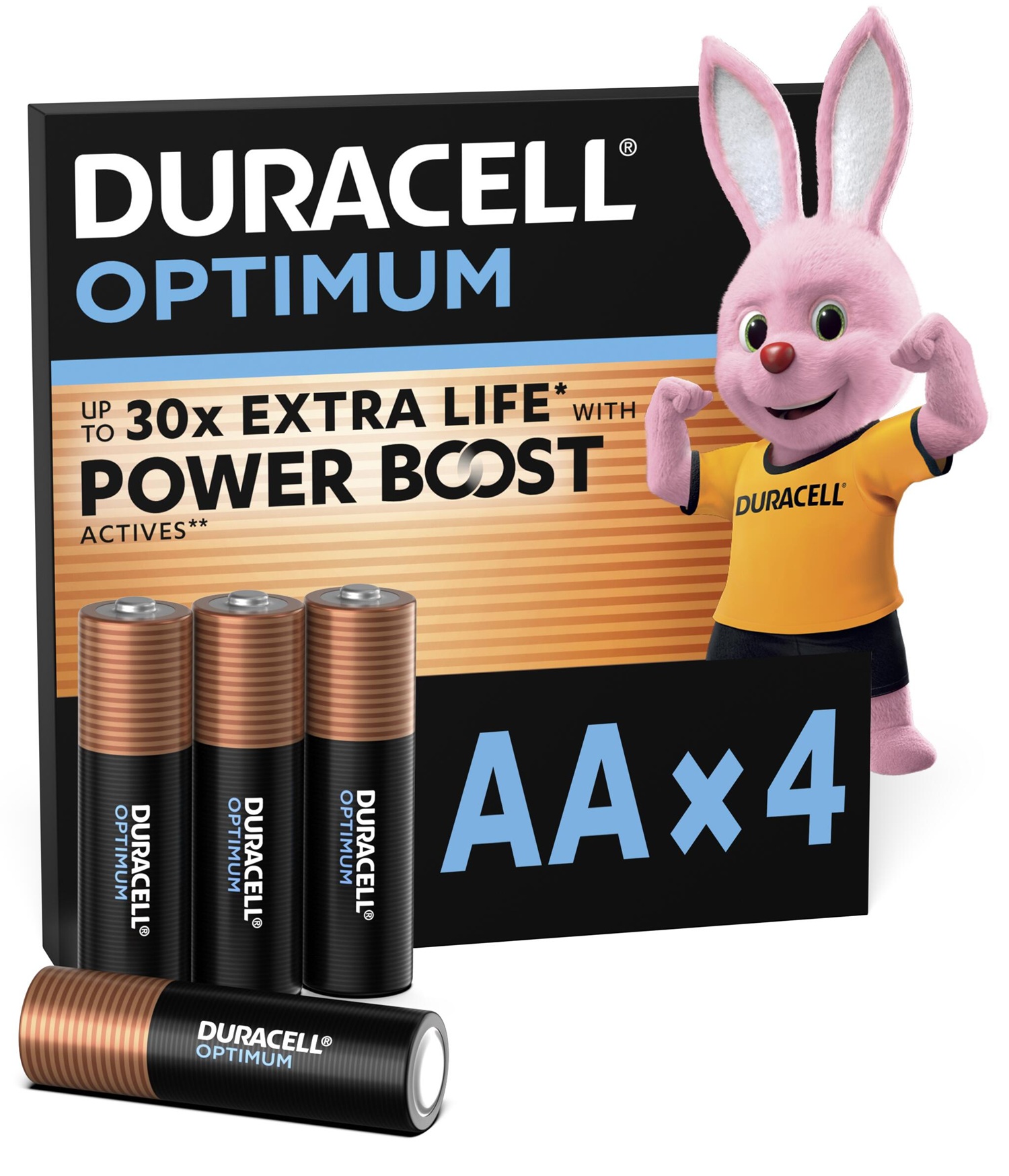 Батарейка DURACELL LR06 KPD 04*10 Optimum уп. 1x4 шт.