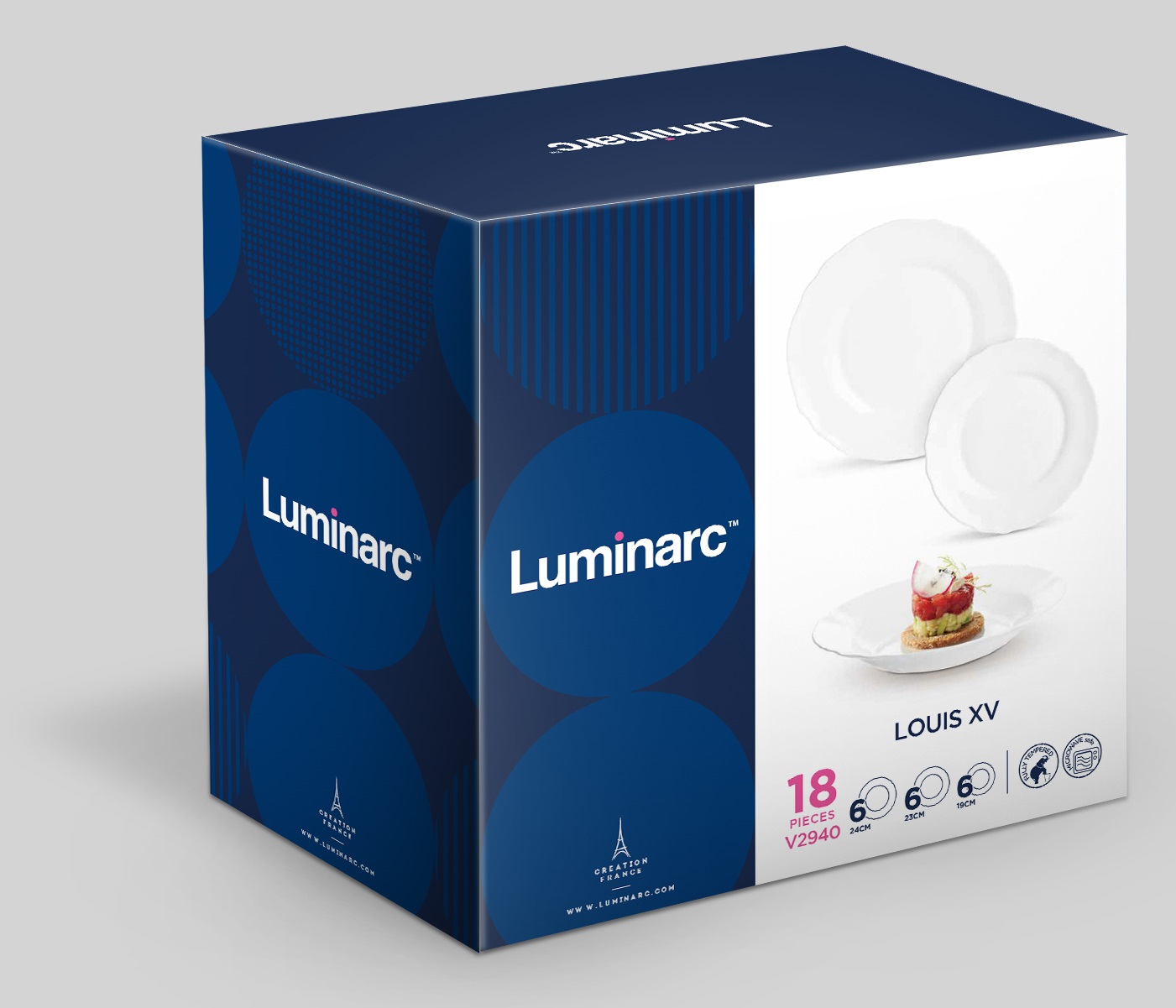 Сервіз LUMINARC LOUIS XV WHITE /18 пр. (V2940)