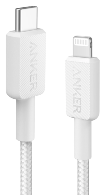 кабель ANKER 322 USB-C to Lightning - 1.8m Nylon (Білий)