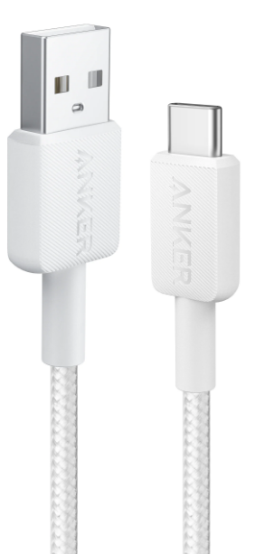 кабель ANKER 322 USB-A to USB-C - 1.8m Nylon (Білий)