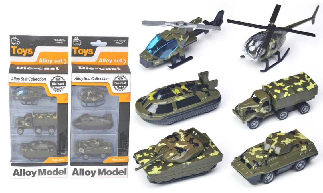 Іграшковий набір DIY TOYS 3 одиниці бойової техніки в асортименті