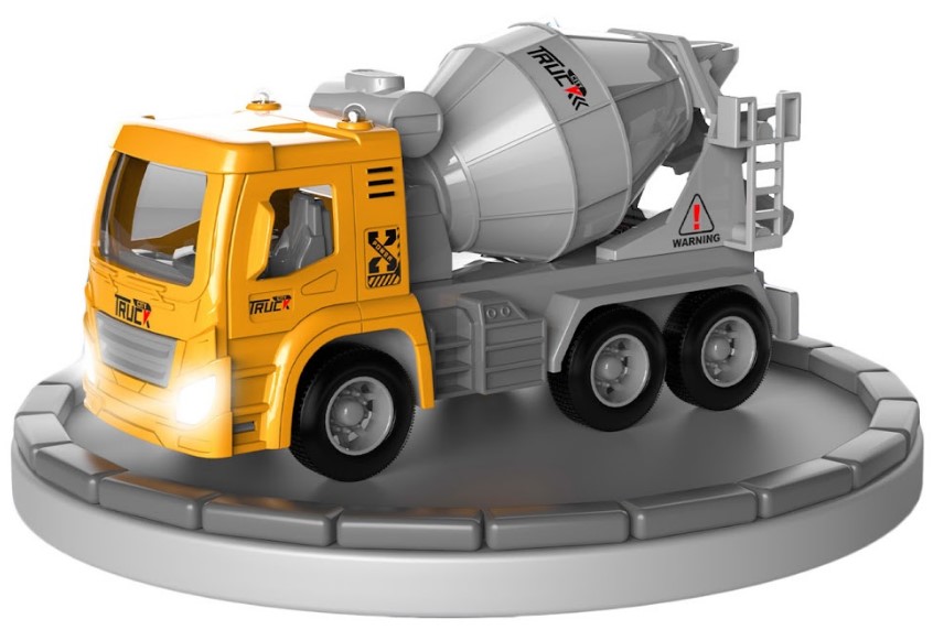 Іграшка DIY TOYS Бетономішалка Pull-Back зі світл та звук ефект, рухливі частини