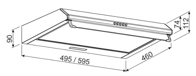 Витяжка JANTAR ST I LED 60 BR