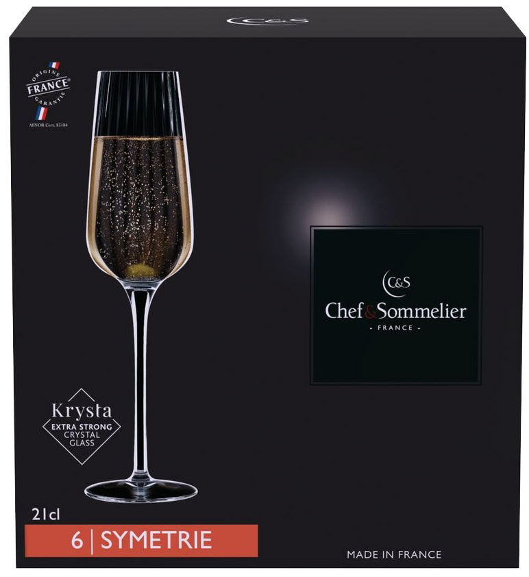 Келих C&S SYMETRIE /НАБІР/6*210 мл д/шампанського (V2697/1)