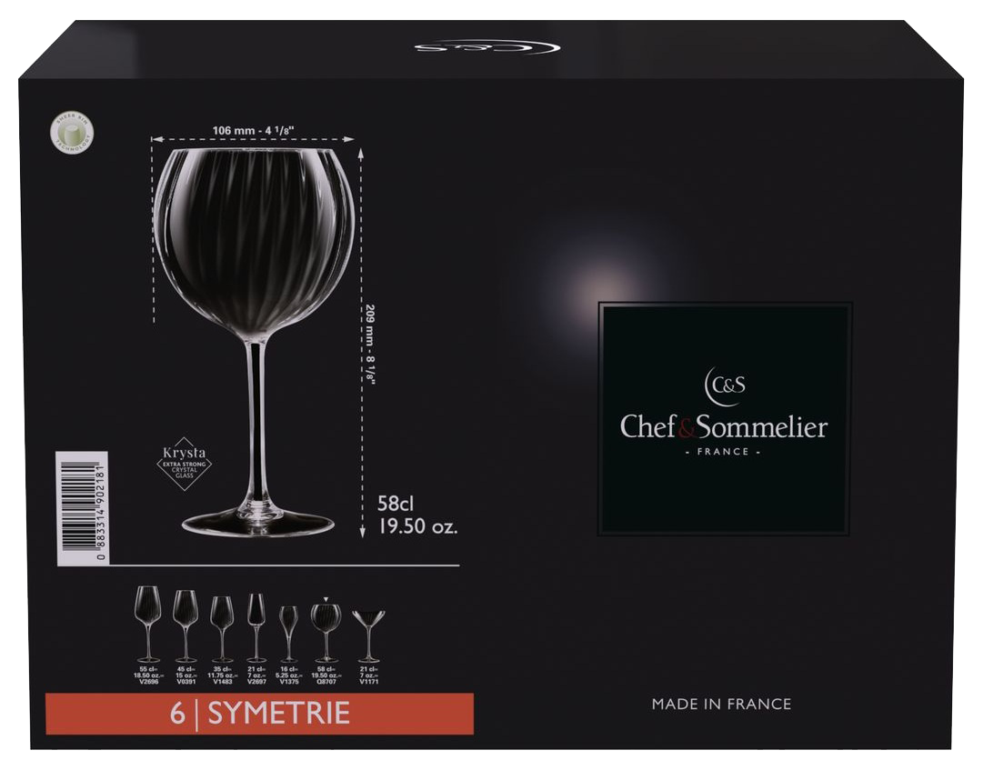 Келих C&S SYMETRIE /НАБІР/6*580 мл (Q8707/1)