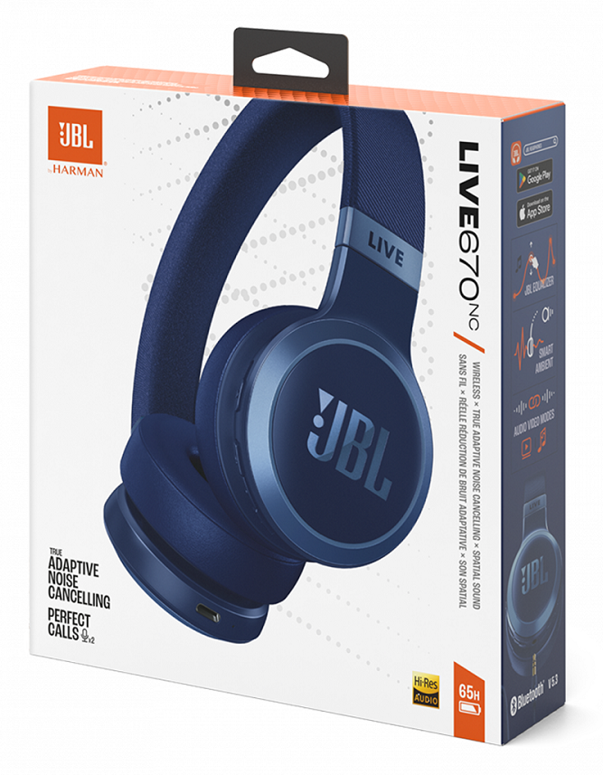 Гарнітура JBL LIVE 670NC Blue (JBLLIVE670NCBLU) (6947700)