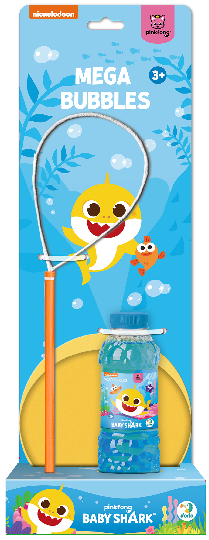 Мильні бульбашки Dodo Mega Bubbles Baby Shark 450 мл з тарілочкою (ДУ)