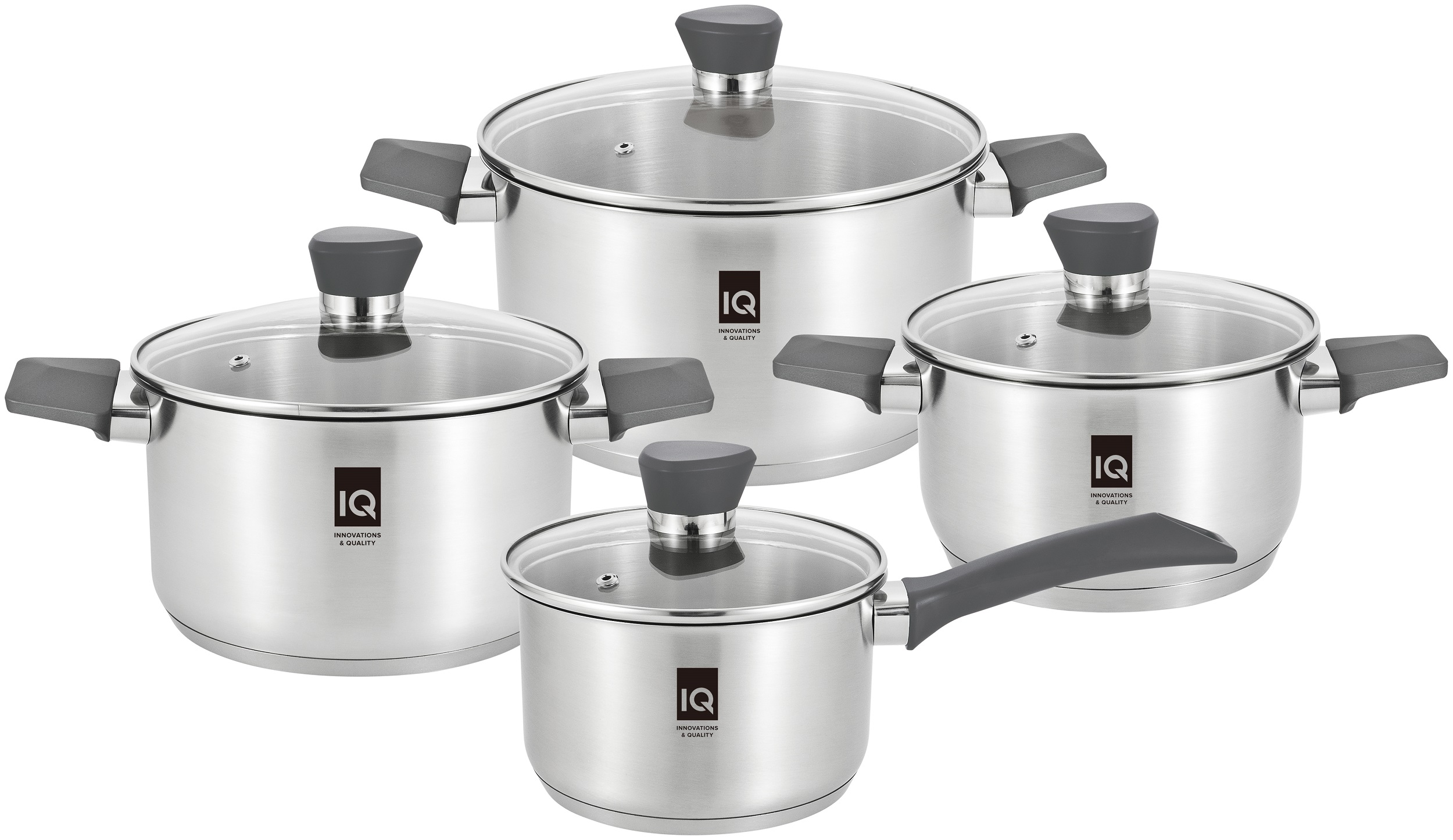 Набір посуду IQ Be Chef Набір 8 пр. 1.3 л+2.4 л+3.4 л+5.8 л (IQ-6044)