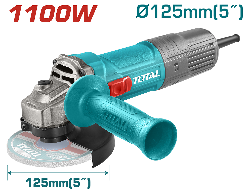 УШМ TOTAL TG11012536 кутова, 1100Вт, 125мм, 12000об/хв.
