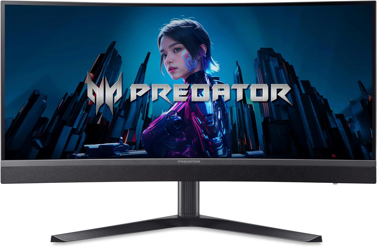 Монiтор TFT ACER 34" Predator X34V3bmiiphuzx (UM.CXXEE.301) WQHD MiniLED VA Curved 180Hz HDMI DP USB-C