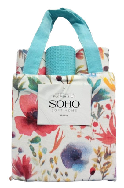 Набір рушників Soho 40x60см Flower 3 шт